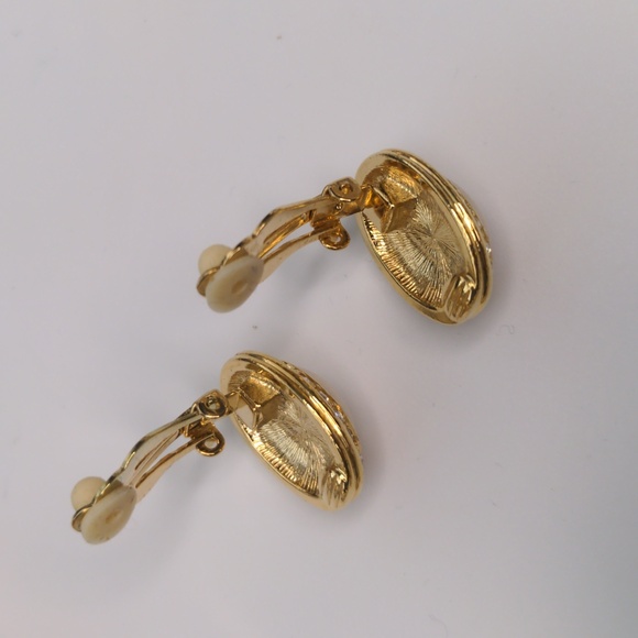 Richelieu vintage faux pearl necklace earring set w/ rhinestones wedding bridal - Picture 7 of 7